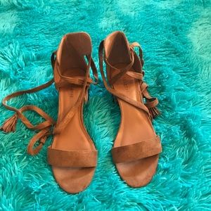 indigo rd. brown strap sandals 7.5 M EUC